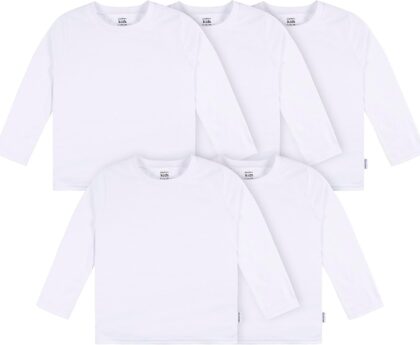 Gerber Unisex-Baby Toddler 5-Pack Solid Long Sleeve T-Shirts Jersey 160 GSM