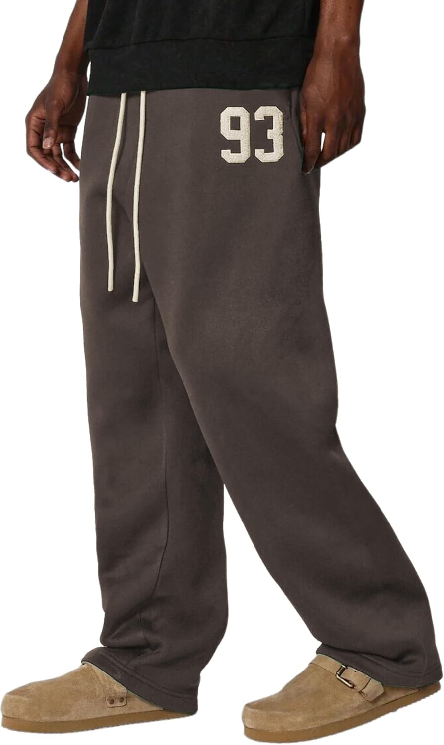 ZAFUL Men’s Baggy Casual Pants Letter Graphic Sweapants Drawstring Lounge Straight Leg Track Pants with Pockets