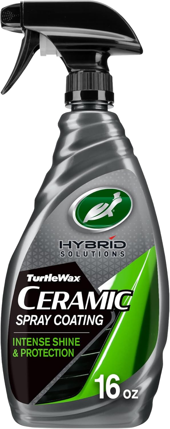 Turtle Wax Hybrid Solutions Ceramic Spray Coating, High Shine Car Wax, Offers Durable Paint Protection, Extreme Water Beading Action, Safe for Glass, Wheels, Trim and More, 16 oz (Pack of 1)