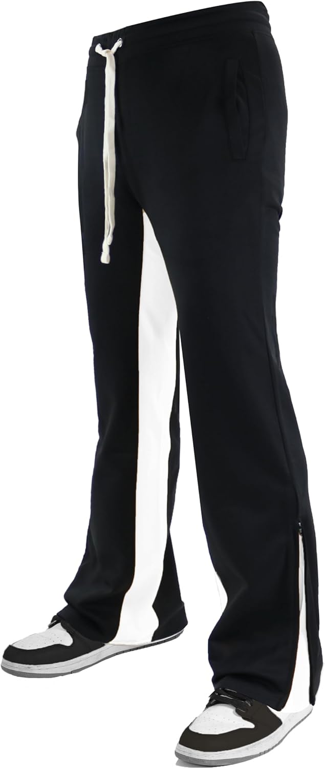 SCREENSHOT Track Pants 3202 Mens Streetwear Premium Stacked Flare Fit Urban Track Pants Workout Athletic Bottoms