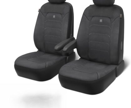 Neoprene Advantage Waterproof Seat Covers – Truck, Van & SUV Seat Covers for Cars – Front Seat Cover Set with Airbag Compatibility, Universal Fit for Car Seats, Black (Armrest Covers Not Included)