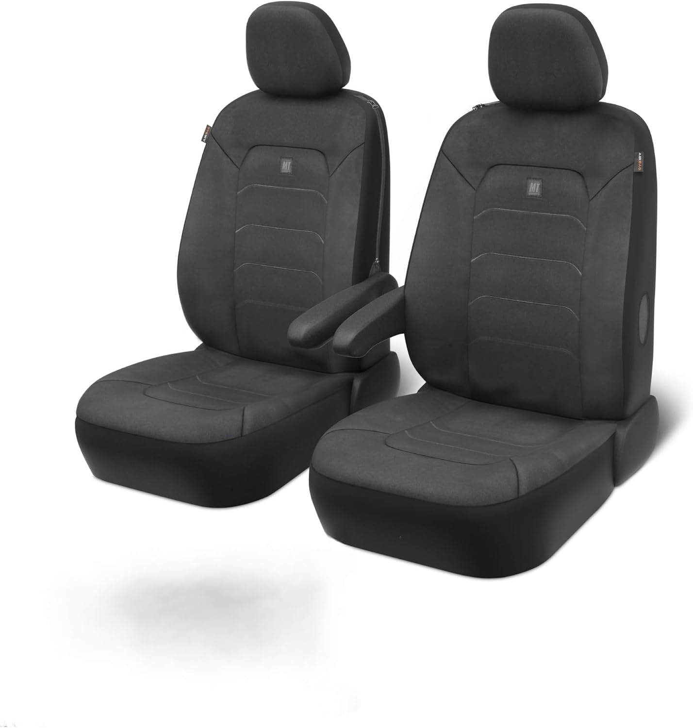 Neoprene Advantage Waterproof Seat Covers – Truck, Van & SUV Seat Covers for Cars – Front Seat Cover Set with Airbag Compatibility, Universal Fit for Car Seats, Black (Armrest Covers Not Included)