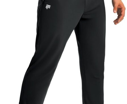 Mens Sweatpants with Zipper Pockets Joggers for Men Workout Athletic Gym Track Fitness Clothing Gifts