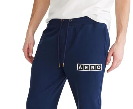 Aeropostale Mens Aero Logo Fleece Jogger Pant