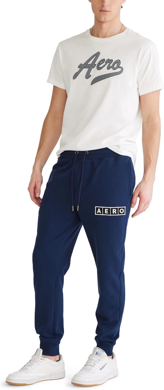 Aeropostale Mens Aero Logo Fleece Jogger Pant