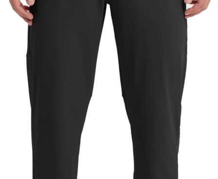 Mens Lightweight Hiking Athletic Pants Jogging Quick Dry Running Pants Gym Workout Sweatpants with Zipper Pockets