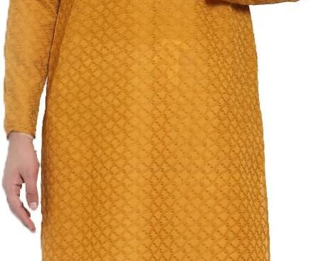 Maple Clothing Men’s Chikankari Kurta Pajama Cotton Indian Wedding Outfit Party Bollywood Dress