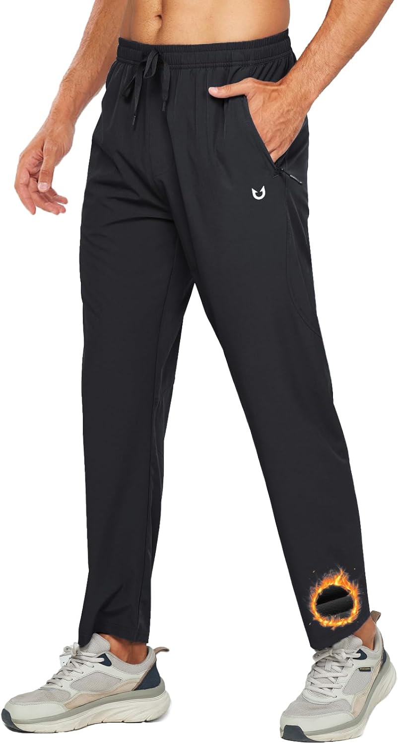 NORTHYARD Men’s Fleece Lined Pant Winter Warm Sweatpant Wind Cold Weather Pants Running Athletic Workout Gym Joggers