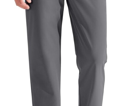 Libin Men’s Golf Pants Classic Fit Flat Front Work Dress Pants 29″ 31″ 33″ Stretch Casual Pants Lightweight with Pockets