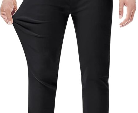 Men’s Stretch Dress Pants with Expandable-Waist 3 Fits: Slim Fit/Classic Straight/Big & Tall