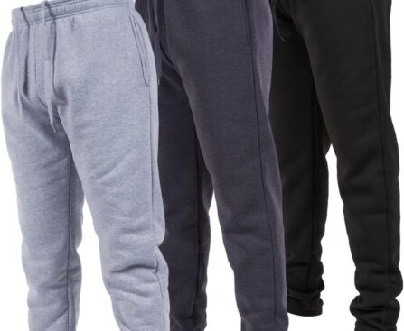 Ultra Performance 3 Pack Mens Open Bottom Sweatpants with Pockets, Casual Sweatpants for Men