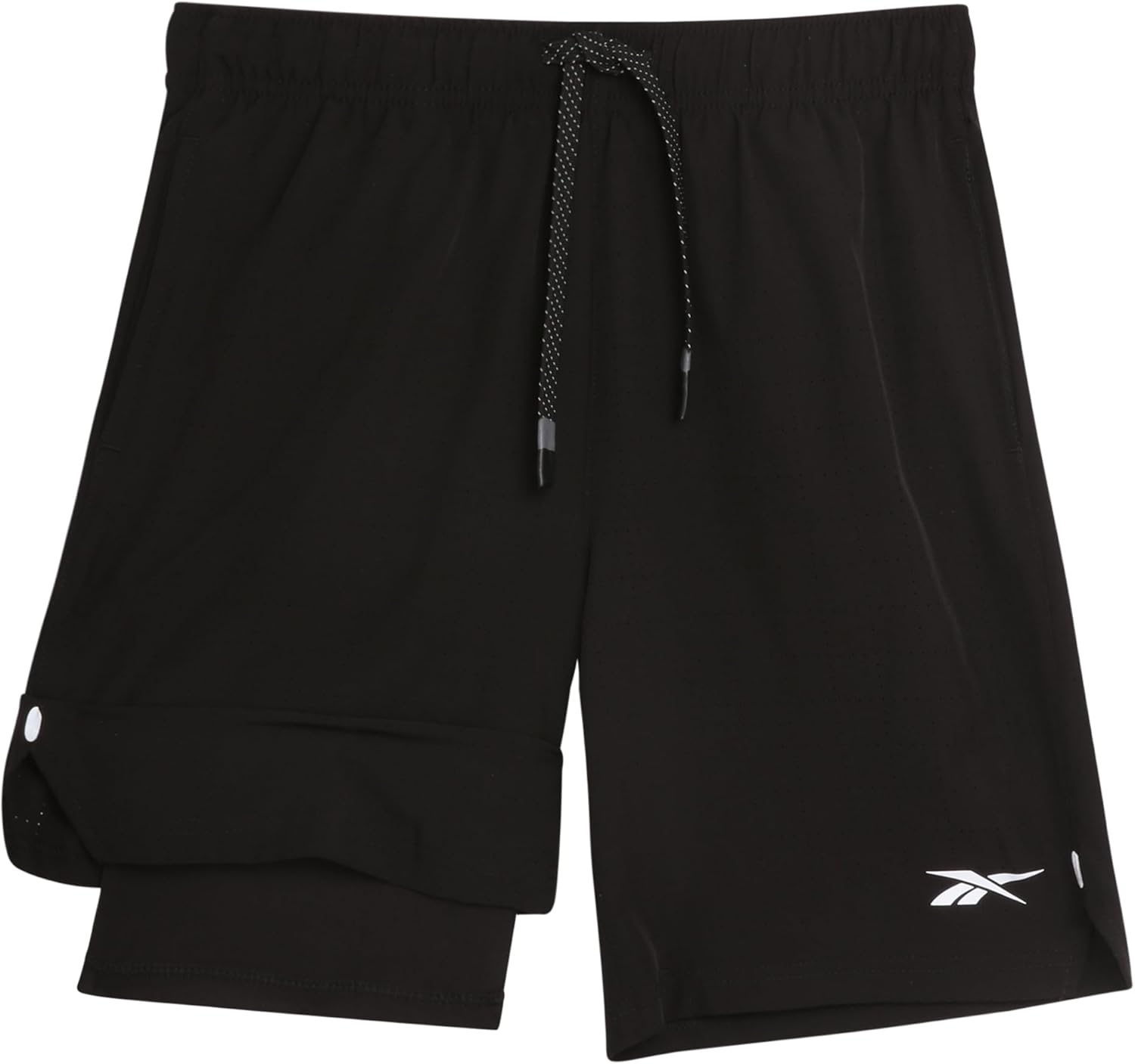 Reebok Boys Shorts – 2 in 1 Basketball Shorts with Compression Liner and Pockets – Gym and Running Boys Athletic Shorts