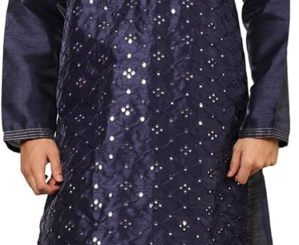 Men’s Tunic Art Silk Kurta Pajama Pyjama Set Wedding Indian Clothing Casual Party Dress Gifts Items