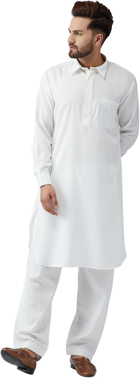 Sojanya (Since 1958 Men’S Black Cotton Kurta Churidar Pyjama Set