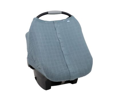 Little Unicorn Breathable Car Seat Canopy | Magnetic Closure Cover & Universal Fit | Protection & Privacy for Baby (Sea)