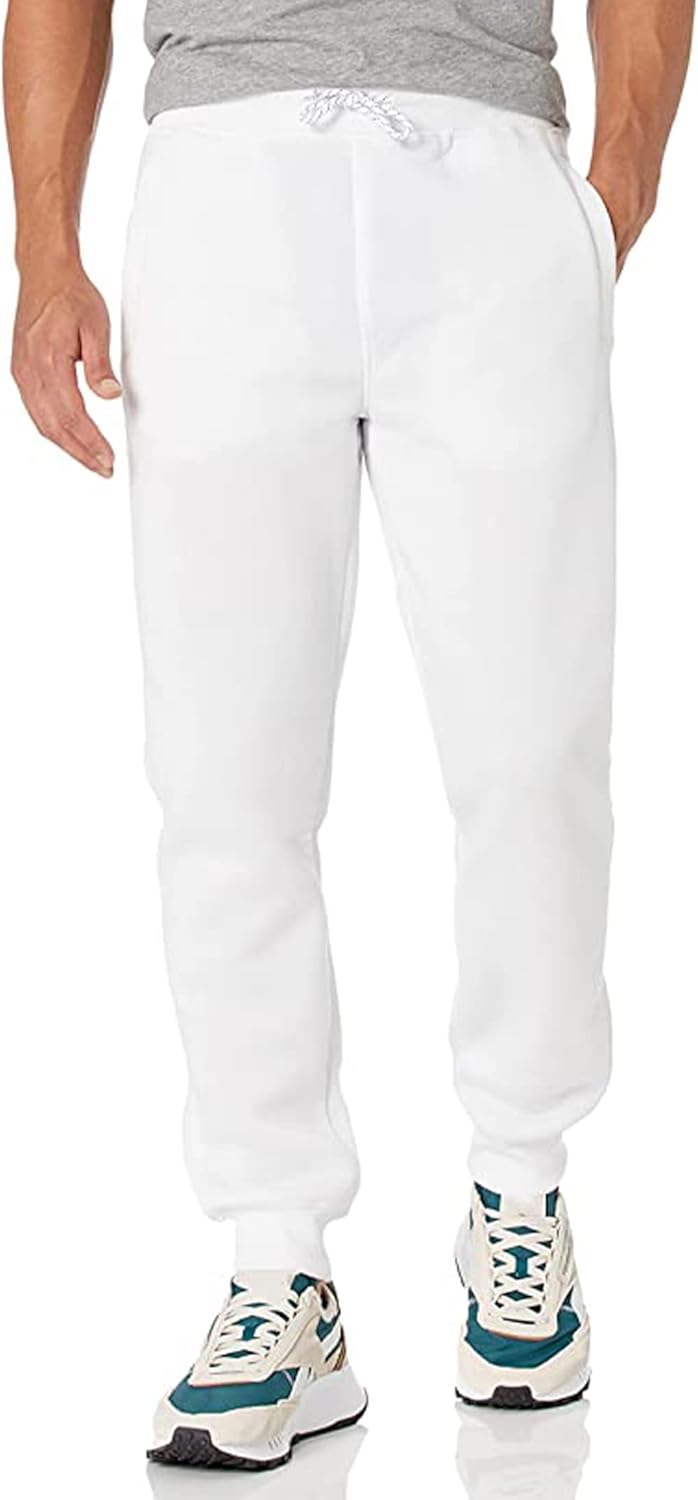 WT02 Mens Active Basic Fleece Joggers, Relaxed and Comfortable Sweatpants