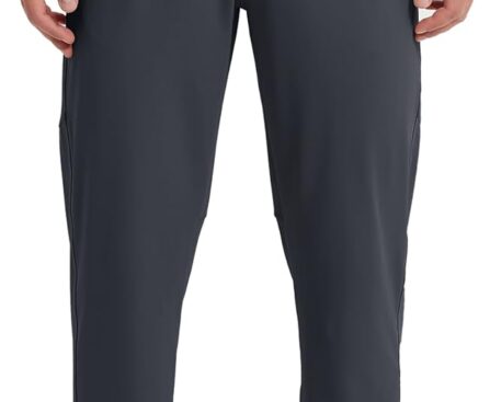 Mens Lightweight Hiking Athletic Pants Jogging Quick Dry Running Pants Gym Workout Sweatpants with Zipper Pockets