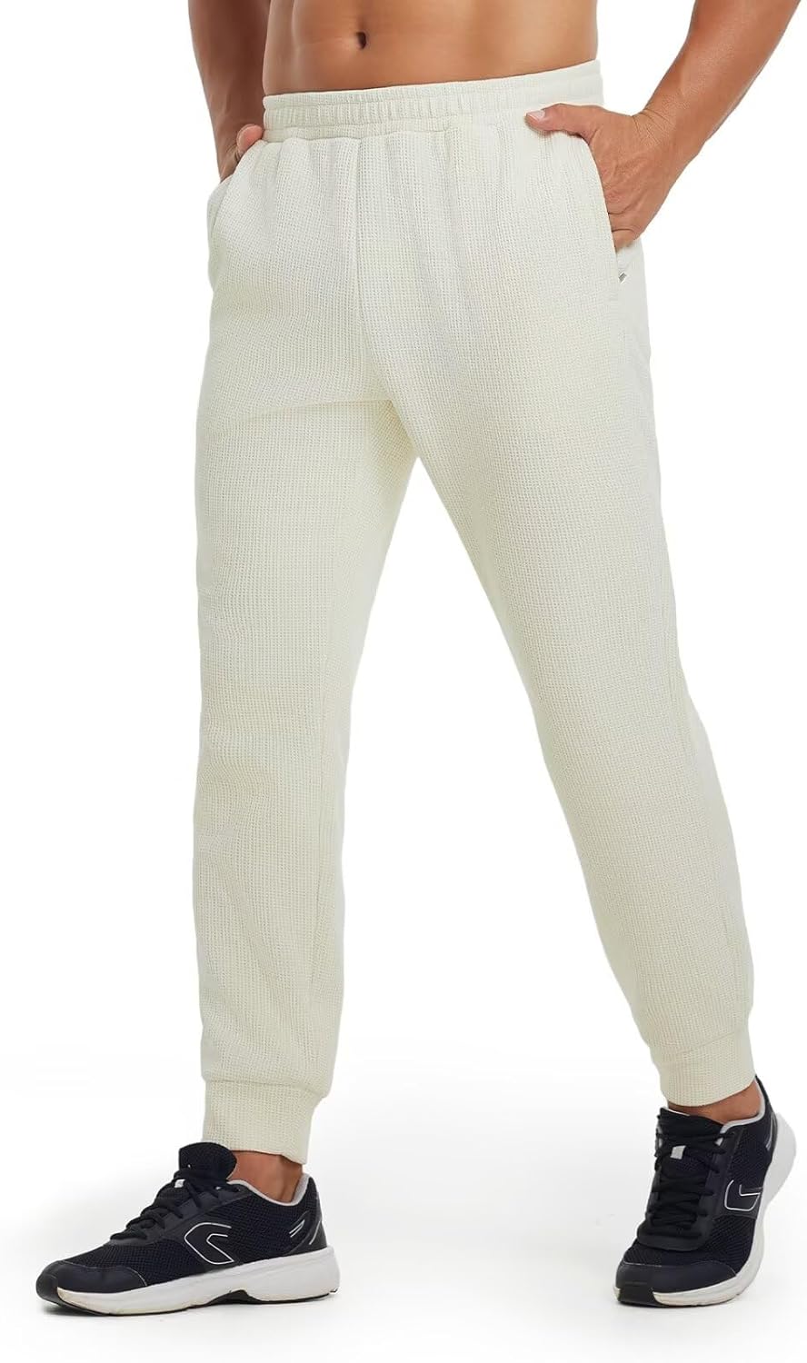 M MAELREG Mens Joggers with 4 Zipper Pockets Moisture Wicking Winter Heather Casual Athletic Joggers Sweatpants for Men