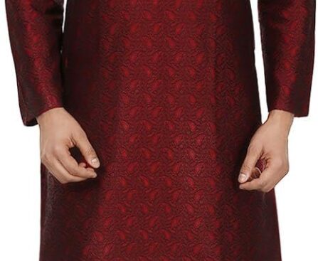Maple Clothing Men’s Kurta Pajama Poly Silk India Wedding Party Wear Apparel Guest Outfit