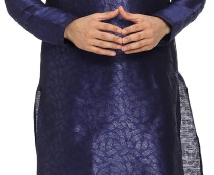 Men Art Silk Kurta Pyjama Set Party Fashion Regular Ethinic Wear Indian Dress