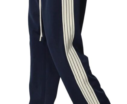 ZAFUL Men’s Baggy Sweapants Y2k Pants Side Stripe Drawstring Wide Leg Lounge Track Pants Workout Trousers