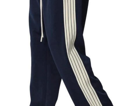 ZAFUL Men’s Baggy Sweapants Y2k Pants Side Stripe Drawstring Wide Leg Lounge Track Pants Workout Trousers