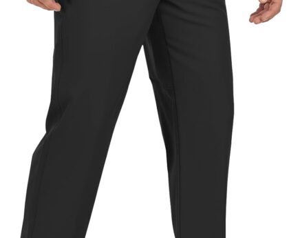 Mens Lightweight Hiking Pants Water Resistant Athletic Workout Running Travel Casual Joggers 3 Pockets Quick Dry