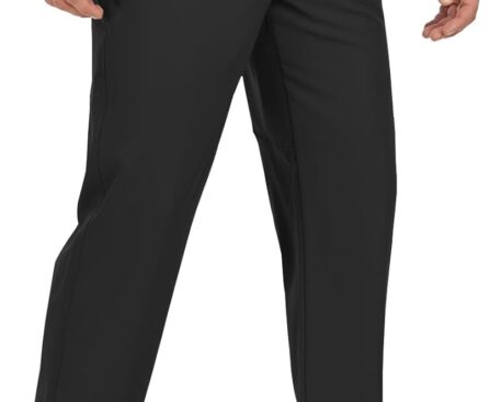 Mens Lightweight Hiking Pants Water Resistant Athletic Workout Running Travel Casual Joggers 3 Pockets Quick Dry