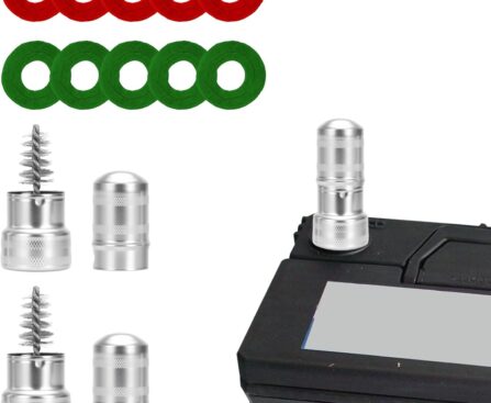 Battery Terminal Cleaners, Cleaner Kit with 2PCS Battery Cleaning Brushes and 10PCS Battery Terminal Anti-Corrosion Washers Protector Fiber, Universal Cleaning Accessories for Car, Boat