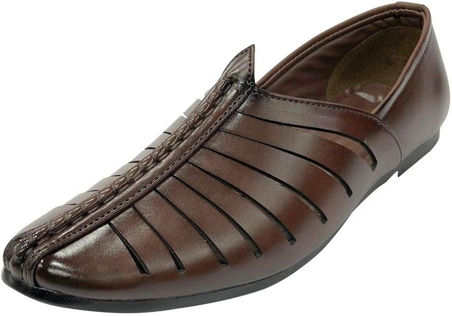 Punjabi Jutti for Mens Breathable Comfort Loafers Indian Shoes Sherwani Shoes