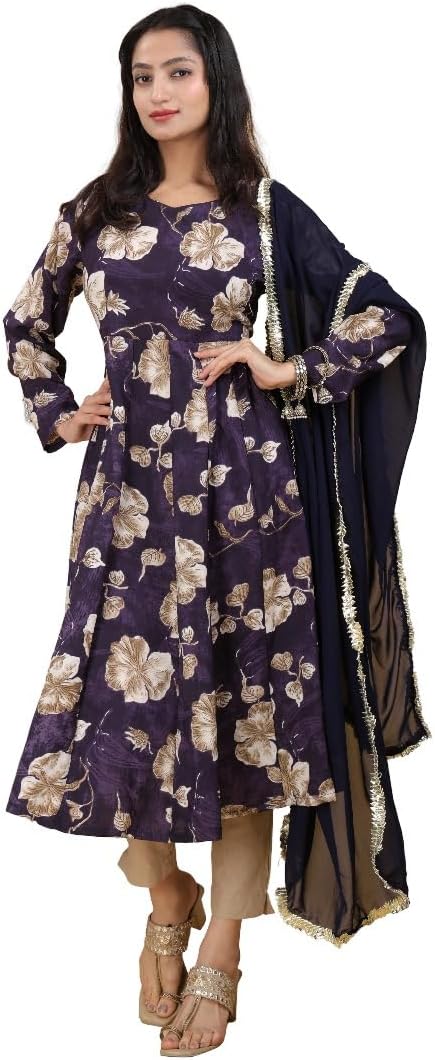 Indian Women’s Ethnic Wear Kurta with Dupatta Set | Traditional Outfit
