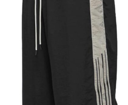 Aelfric Eden Striped Track Pants Men Parachute Pants Women Baggy Sweatpants Y2k Wide Leg Cargo Pants with Drawstring