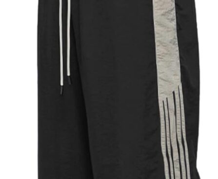 Aelfric Eden Striped Track Pants Men Parachute Pants Women Baggy Sweatpants Y2k Wide Leg Cargo Pants with Drawstring