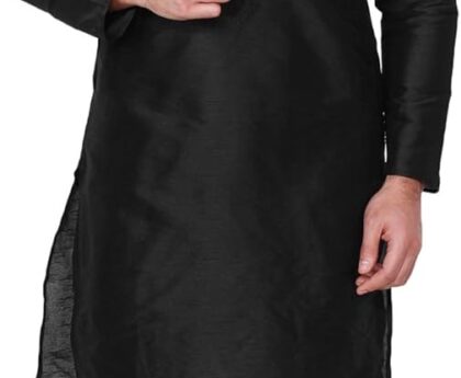 Maple Clothing Men’s Art Silk Indian Kurta Set Wedding Wear Clothing