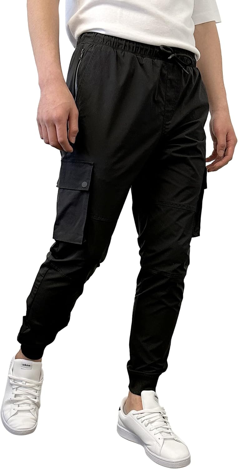 Southpole Mens Lightweight Quick Dry Cargo Nylon Jogger Pants