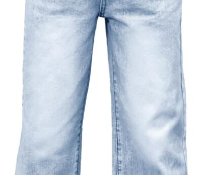 MakeMeChic Girl’s Denim Pants High Waisted Straight Leg Jeans with Pockets