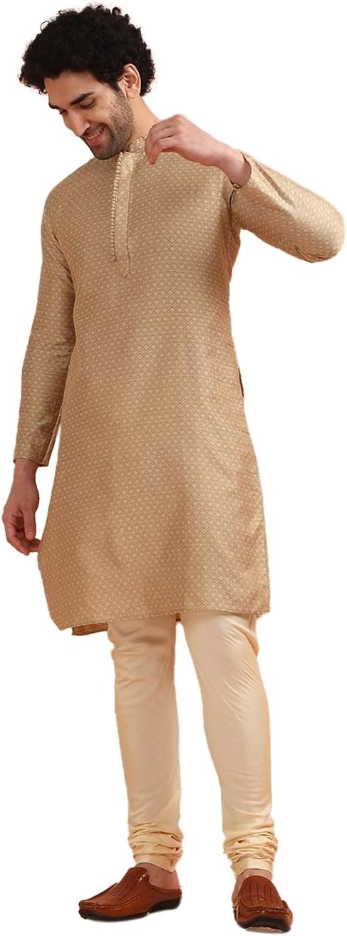 KISAH Men’s Kurta Set – Traditional Indian Ethnic Wear for Men – Ideal for Weddings, Festivals & Celebrations
