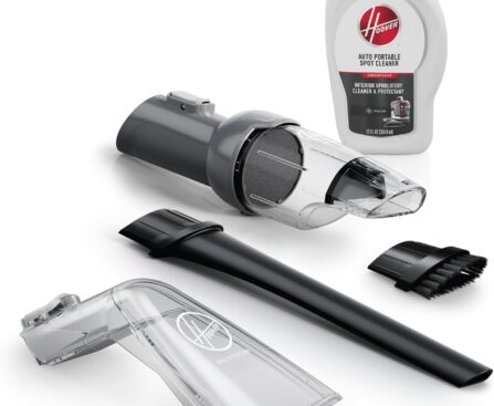 Hoover CleanSlate 5-Piece Interior Car Cleaning Kit, Compatible with Hoover Spot & Carpet Cleaners, Removes Wet & Dry Messes, Includes Auto Cleaning Solution for Upholstery and Carpeted Floor Mats