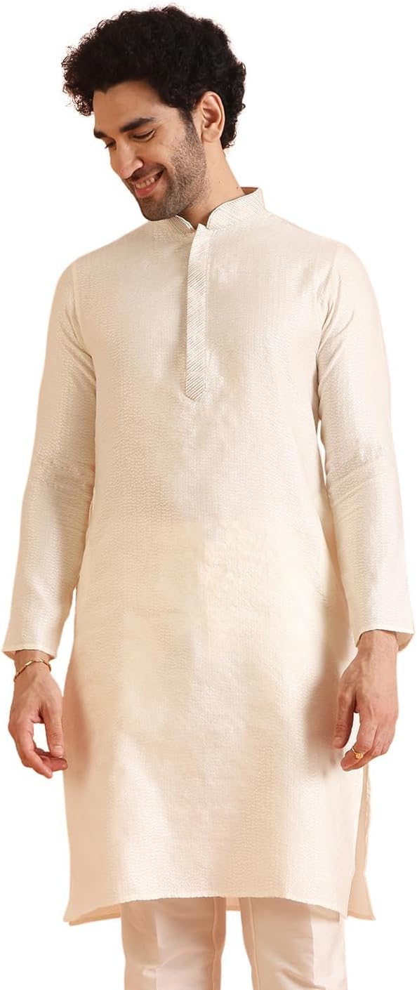 KISAH Men’s Kurta – Traditional Indian Ethnic Wear for Men – Ideal for Weddings, Festivals & Celebrations