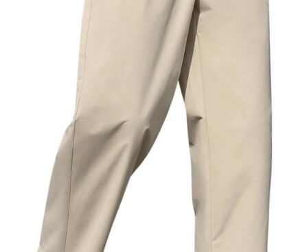 Floerns Men’s Straight Leg Dress Pants Elastic Waist Business Work Trousers