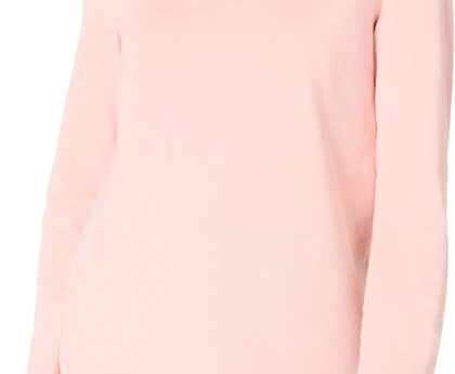 Amazon Essentials Womens 100% Cotton Regular-Fit Long-Sleeve Crewneck T-Shirt