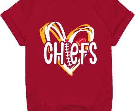 Football Shirts for Girls Boys Game Day T Shirt Kids Football Sunday Athletic Tee Top