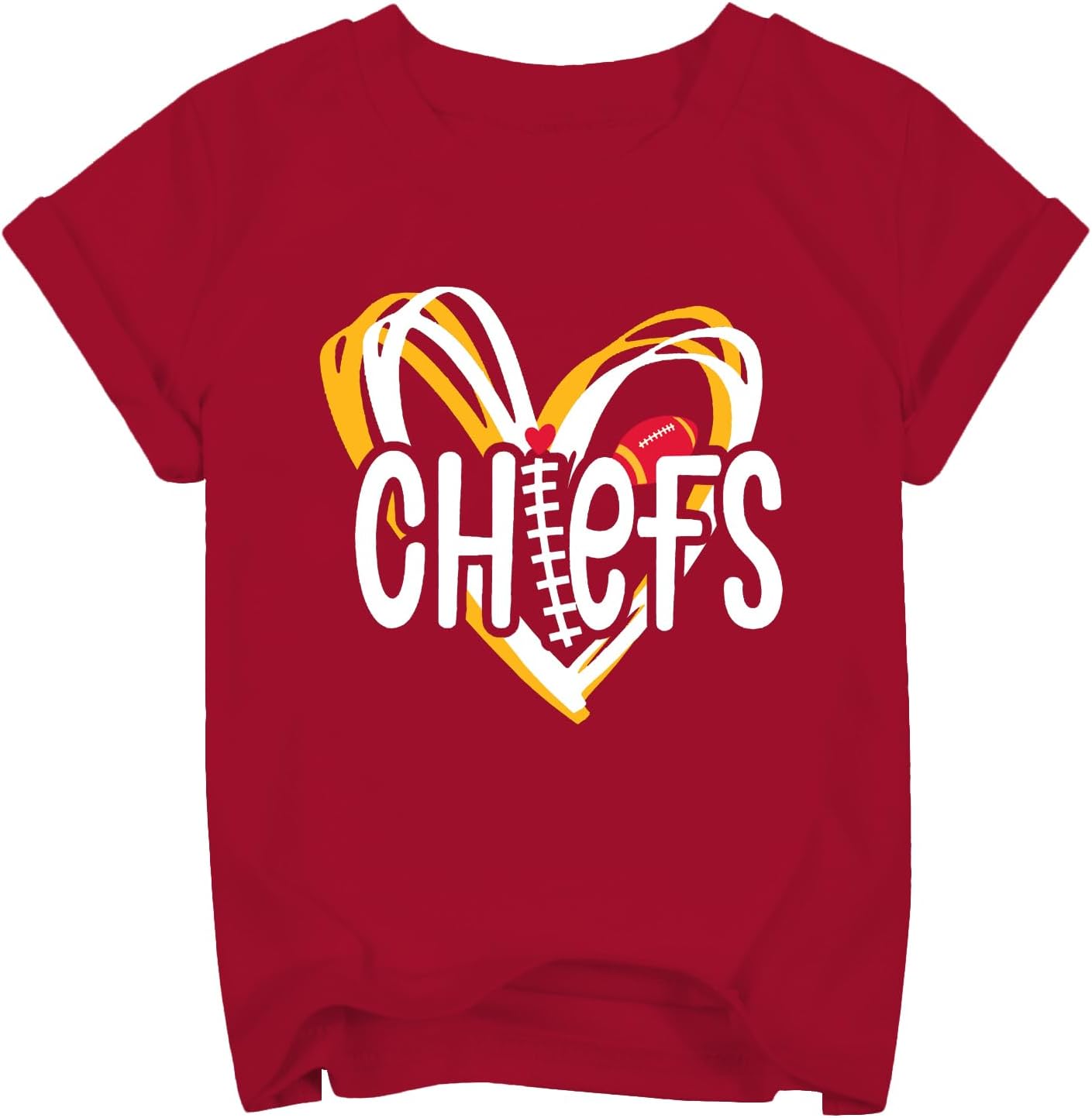 Football Shirts for Girls Boys Game Day T Shirt Kids Football Sunday Athletic Tee Top