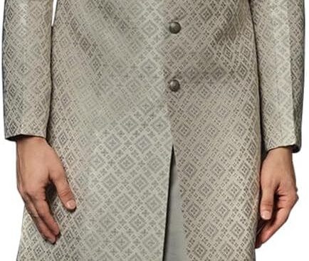 KISAH Men’s Kurta Sherwani Set – Traditional Indian Ethnic Wear for Men – Ideal for Weddings, Festivals & Celebrations
