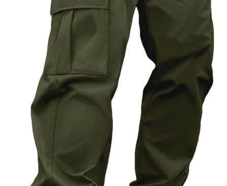 PLEPAN Men’s Casual Cargo Pants Drawstring Hiking Pants Workout Tactical Joggers Sweatpants for Men