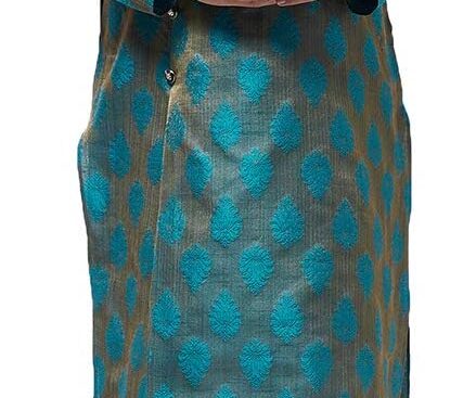 Sojanya (Since 1958 Men’S Jacquard Silk Kurta & Churidar Pyjama Set