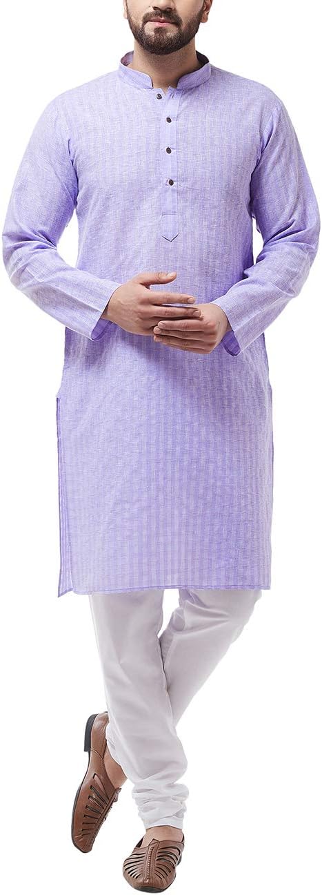 Sojanya (Since 1958 Men’S Cotton Kurta & Churidar Pyjama Set