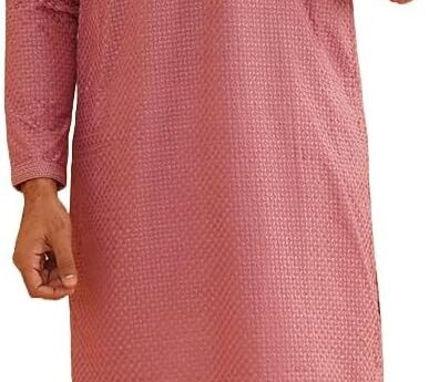 Sojanya (Since 1958 Men’S Cotton Checked Embroidered Kurta With Churidar Pyjama