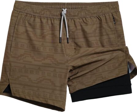 maamgic Mens 5″ Gym Running Shorts for Men 2 in 1 Quick Dry Workout Athletic Shorts