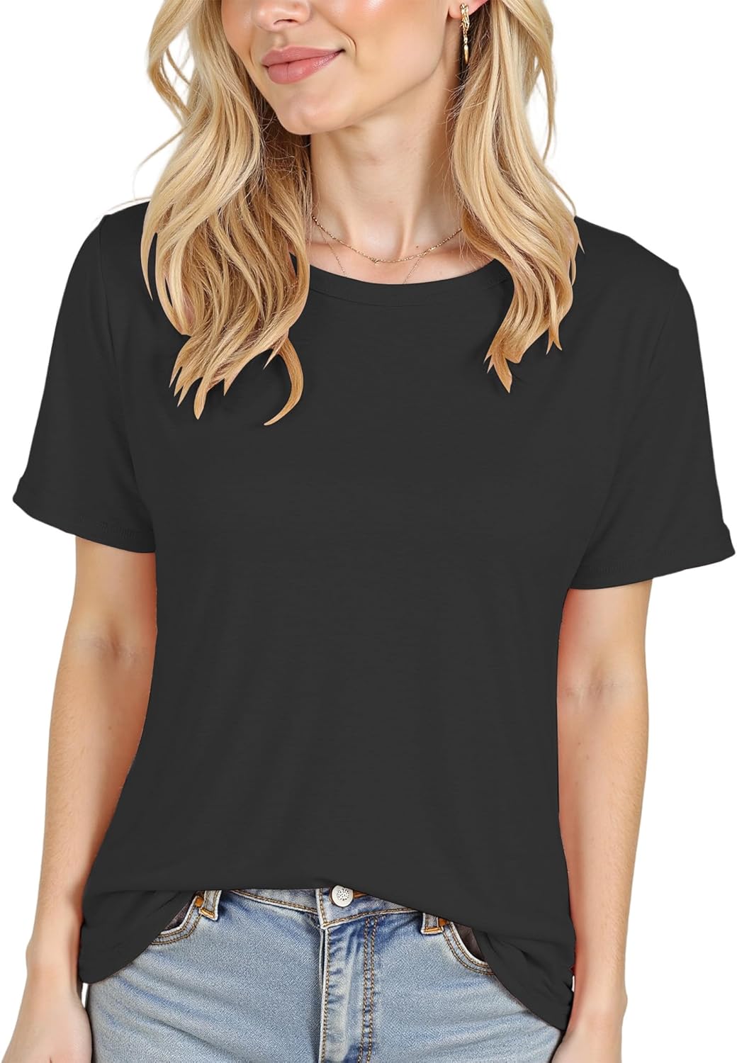 Short Sleeve Shirts for Women Crew Neck Basic Tee – Fashion Summer Spring Tops – Oversized T Shirts for Women